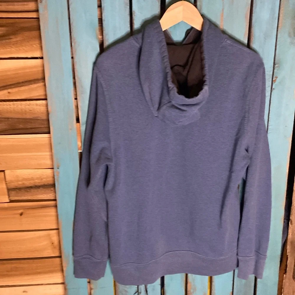 The North Face hoodie sweatshirt size large blue with black bear logo